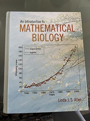 an introduction to mathematical biology 1st edition linda allen 0130352160, 978-0130352163