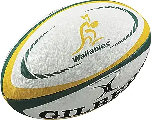 gilbert australia international replica rugby ball size 5  ‎gilbert b0070t30vu