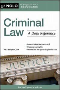 criminal law a desk reference 1st edition paul bergman, j.d. 1413313671, 9781413313673