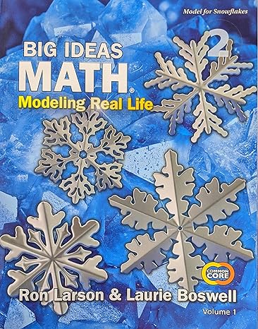 big ideas math modeling real life volume 1 1st edition ron larson 1642084050, 978-1642084054