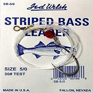 jed welsh fishing striped bass leader hook  ‎jed welsh fishing b00mj2zgxi