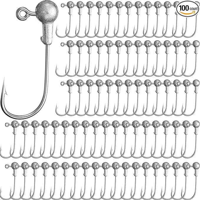 sumind 100 pieces jig heads fishing hooks with barb unpainted hooks  ‎sumind b08nk22zzk