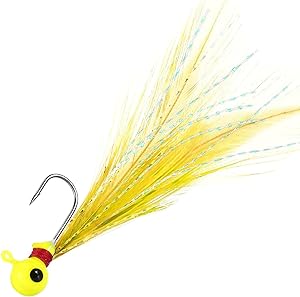 dr fish 10 pack marabou feather jigs fishing jig heads for bass crappie trout walleye  ‎dr.fish b0c2bv8nrd