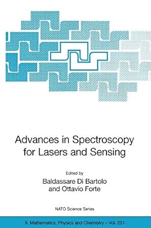 advances in spectroscopy for lasers and sensing 1st edition baldassare di bartolo ,ottavio forte 1402047886,