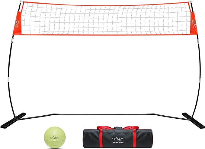 ‎zdgao 12ft portable volleyball training net for hitting or serving drills outdoor and indoor  ‎zdgao