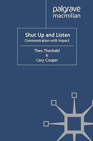 shut up and listen communication with impact 2012 edition t., c. cooper, theo theobald 0230314279,