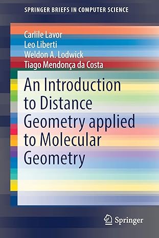 an introduction to distance geometry applied to molecular geometry 1st edition carlile lavor ,leo liberti