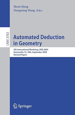 automated deduction in geometry 5th international workshop adg 2004 gainesville fl usa september 2004 revised