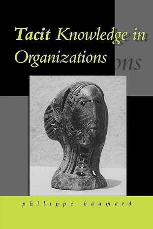 tacit knowledge in organizations 1st edition philippe baumard 076195337x, 978-0761953371