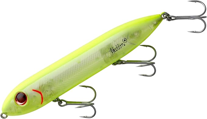 heddon super spook topwater fishing lure for saltwater and freshwater chartreuse  ‎heddon b000lf11ru