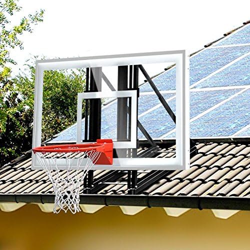 katop basketball hoop roof mount garage with 48 crystal clear tempered glass rim with net  ‎katop b07c8bk22k