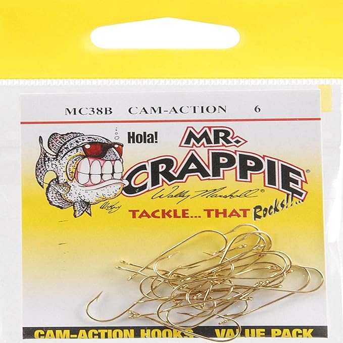 Mr Crappie Mc 38 B Cam Action Hooks Size 6 Pack Of 18