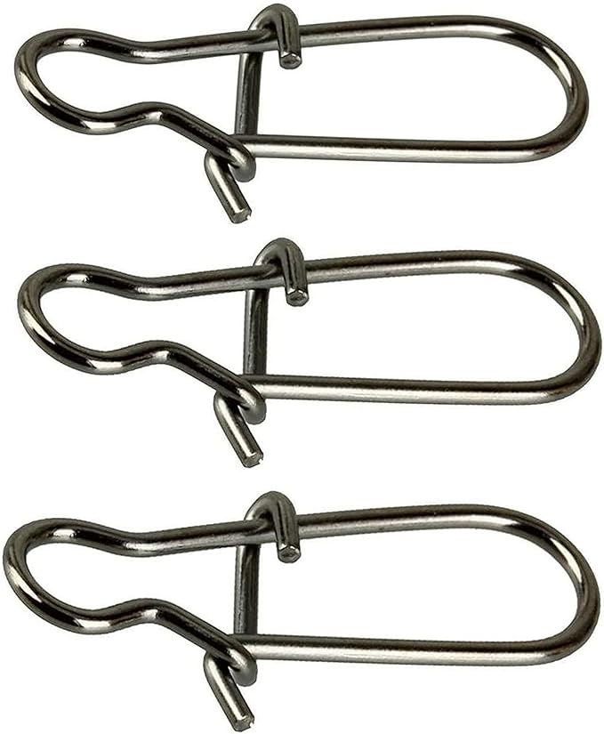 ?shaddock fishing 100 pack duo lock snaps size 0 8 swivel solid rings stainless steel test 26lb 220lb 