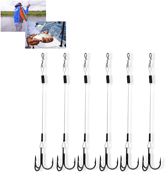 ?vbestlife 2 pack fishing line hook sgwl pk110 10cm fishing stainless steel treble hook for fishing accessory