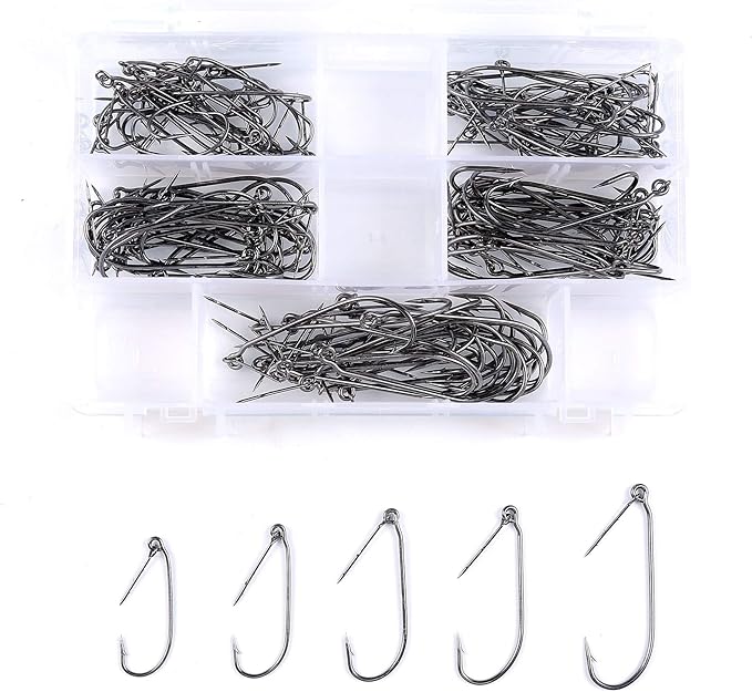 thorn twister worm keeper softbait hook kit with fishing tackle box 125 pieces 2/0  ?thorn b072lyn9t7