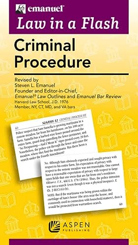 emanuel law in a flash for criminal procedure 1st edition steven l. emanuel 1454824913, 9781454824916