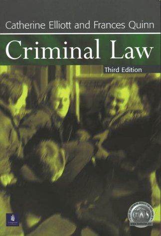 criminal law 3rd edition catherine elliott francis quinn 058242352x, 9780582423527