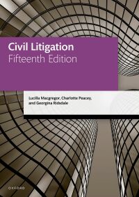 civil litigation 15th edition lucilla macgregor, charlotte peacey, georgina ridsdale 0192858823,