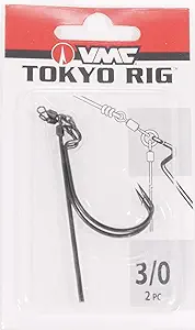 vmc tokyo rig 0 hook size black nickel package of 2 size 3/0  ‎vmc b07jbpzpp3