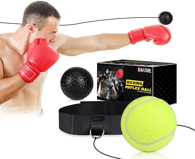 ‎ondian boxing reflex ball training boxing equipment improve reaction speed and hand eye  ‎ondian