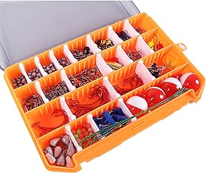 innofun 263pcs fishing accessories kit with tackle box fishing tackle kit float for freshwater saltwater 