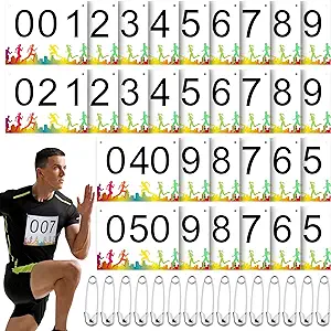 xunyee running bib competitor numbers with safety pins for marathon sports field 6x7 5 inch  xunyee b0b21d6h2c