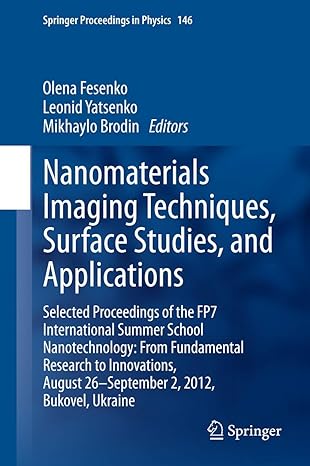 nanomaterials imaging techniques surface studies and applications 1st edition olena fesenko ,leonid yatsenko
