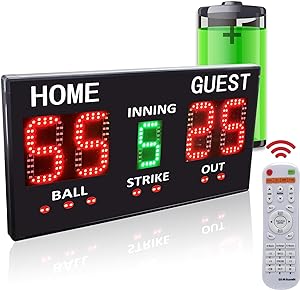 yz led portable baseball scoreboard for fence high light digital with remote  ‎yz b0chb59vwf