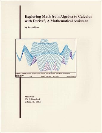 exploring math from algebra to calculus with derive a mathematical assistant 1st edition jerry glynn