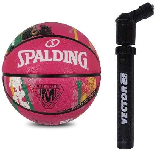 spalding basketball ball outdoor/indoor marble women ball  spalding b08b82plyc