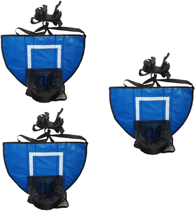 unomor 3pcs basketball hoop for trampoline net breakaway rim for dunking basketball frame indoor size 49x36cm