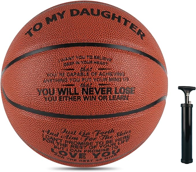 ancbrut special engraved basketball for daughter size 7 ideal gift choice from mom to show love and support 