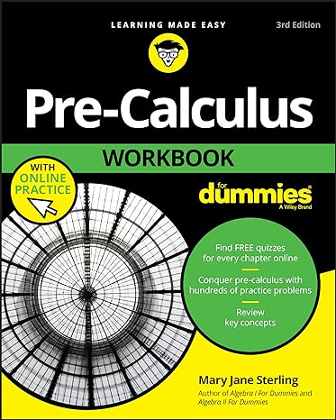 pre calculus workbook for dummies 3rd edition mary jane sterling 1119508800, 978-1119508809