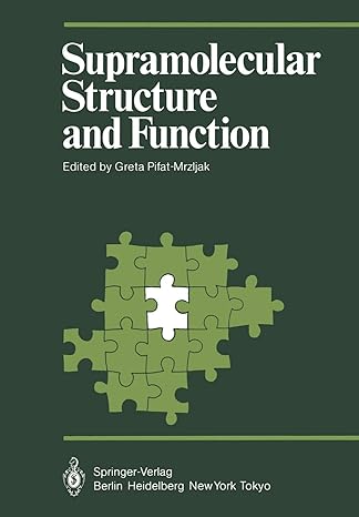supramolecular structure and function 1st edition greta pifat mrzljak 3642709079, 978-3642709074
