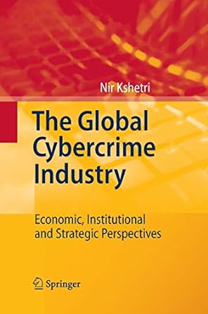 the global cybercrime industry economic institutional and strategic perspectives 2010 edition nir kshetri