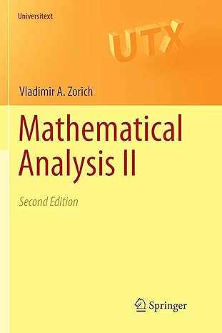 mathematical analysis ii 2nd edition v. a. zorich 3662569663, 978-3662569665