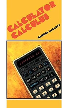 calculator calculus 1st edition g. mccarty 0419129103, 978-0419129103