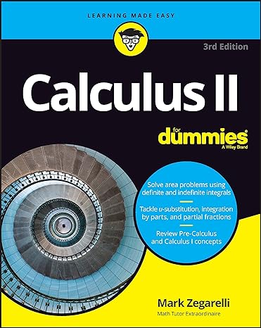 calculus ii for dummies 3rd edition mark zegarelli 1119986613, 978-1119986614
