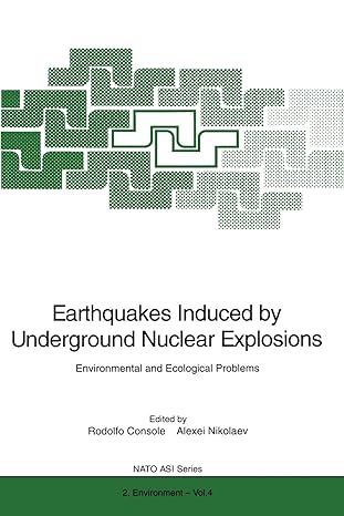 earthquakes induced by underground nuclear explosions environmental and ecological problems 1st edition
