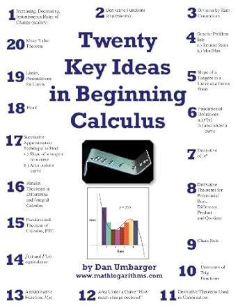 twenty key ideas in beginning calculus 1st edition dan umbarger ,university lecturers department of human