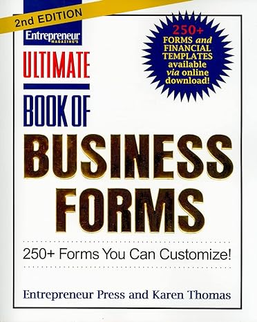 ultimate book of business forms 250+ forms you can customize 2nd edition entrepreneur press 159918379x,