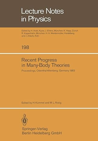 recent progress in many body theories proceedings of the third international conference on recent progress in