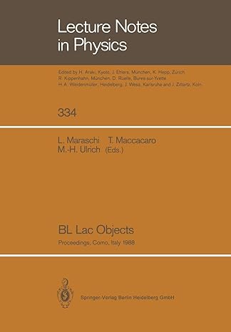bl lac objects proceedings of a workshop held in como italy september 20 23 1988 1st edition laura maraschi