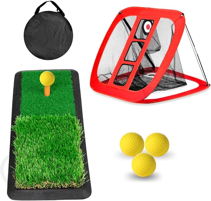 ?generic dial-in indoor/outdoor two-tiered turf chipping swing mat 3 foam practice ball  ?generic b0bftdl5b9