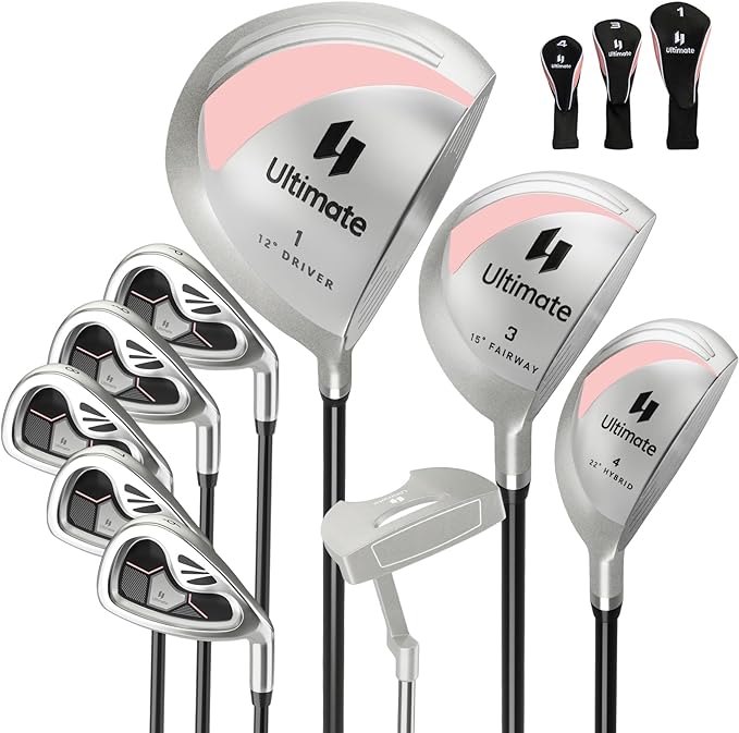 goplus golf club set for women 9 pieces golf clubs with 1 driver 3 fairway 4 hybrid 6 7 8 9 p irons putter