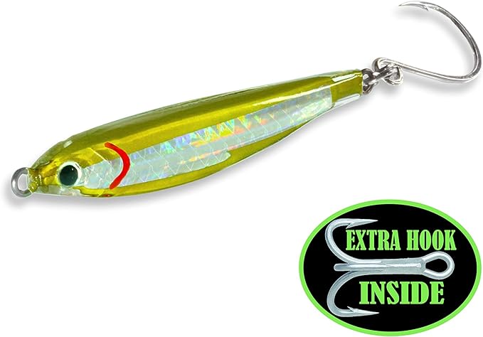 fat cow epoxy jig fat minnow with in line hook and extra treble hook 1 oz  ‎fat cow b089r2qz1h