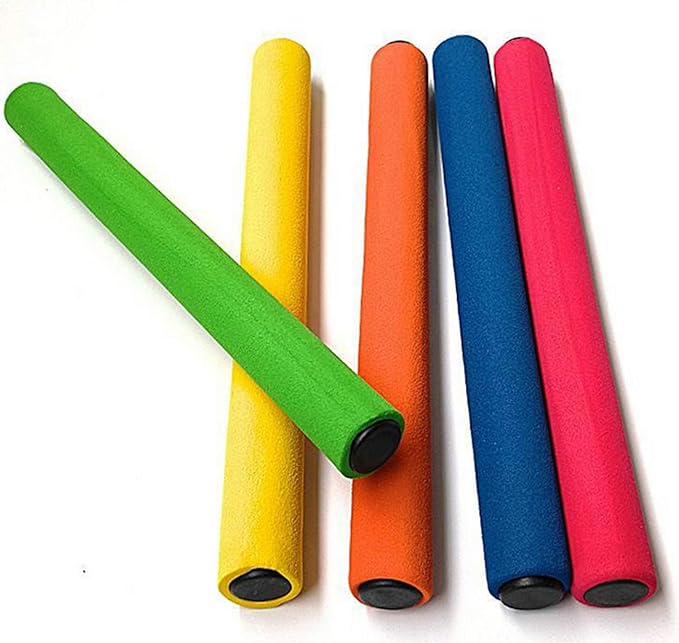 kikeep track and field relay batons sticks assorted color running race batons 5 pack  ?kikeep b08l7j9s7y