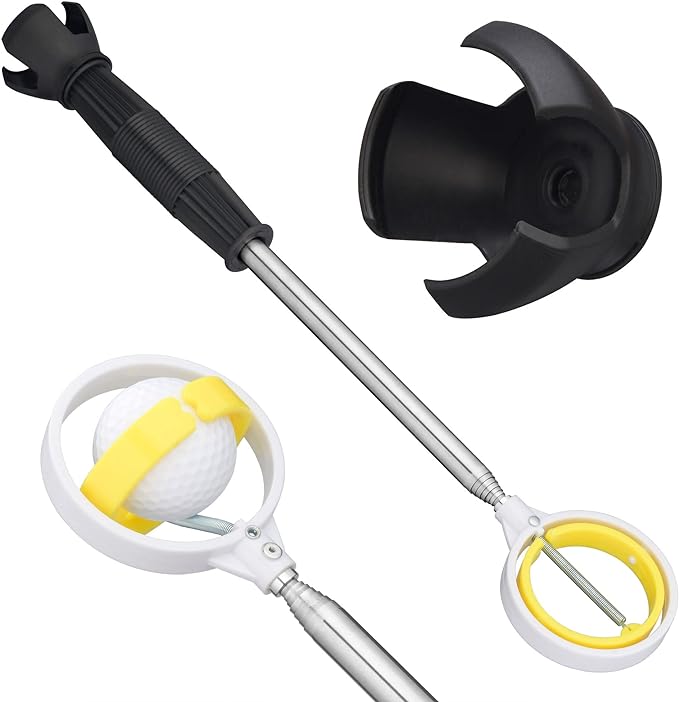 ‎generic golf ball retriever for water telescopic extendable stainless steel with spring release for