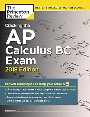 cracking the ap calculus bc exam 2018 edition princeton 1524710024, 978-1524710026