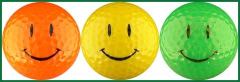Enjoylife Inc Happy Face Neon Bright Colorful Golf Ball Gift Set